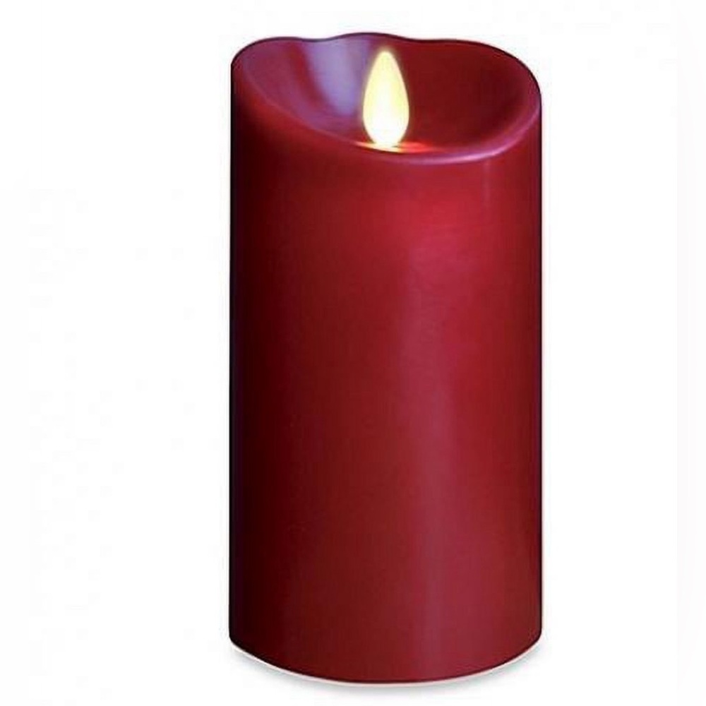 Luminara Red Flameless Candle Battery Operated 4x9